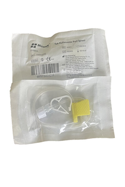 micsafe Port İğnesi Huber İğne 15mm x 20g 10 Adet