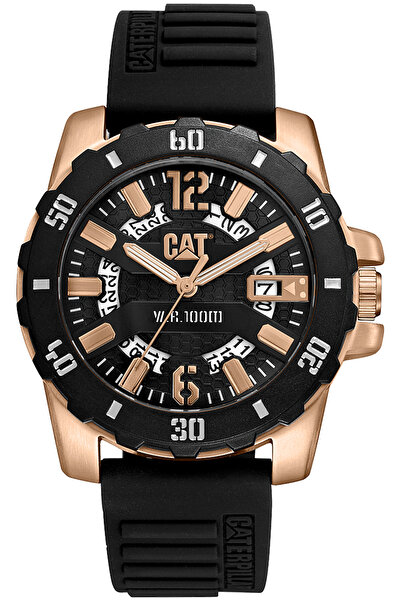 Caterpiller Steel Barricade Black Rose Gold