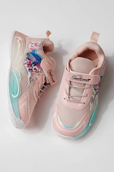 Zaira Ροζ παιδικά πάνινα παπούτσια από υφασμάτινο υλικό Λουλούδια #24036