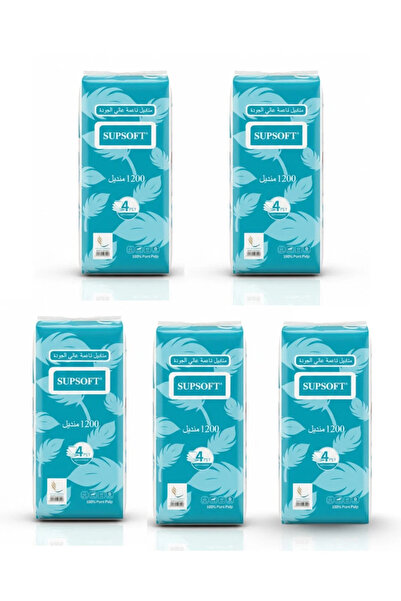 Generic Soft facial tissues, 4-ply - 5 packs, legendary quality, 1200 tissues