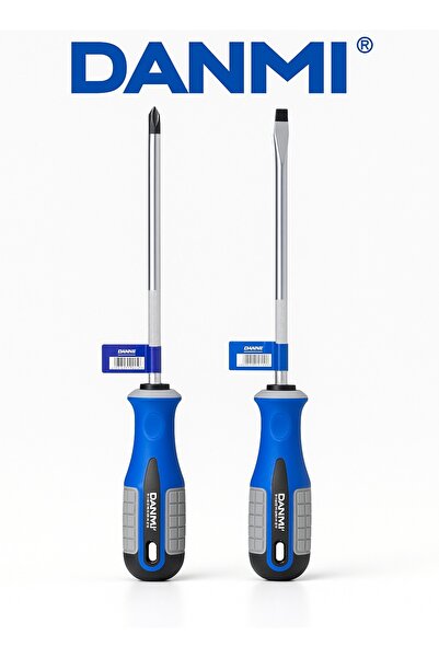 DANMI Screwdriver Set – 2 Pieces, 8" (200 mm) – Slotted 6×200 mm + Phillips P...