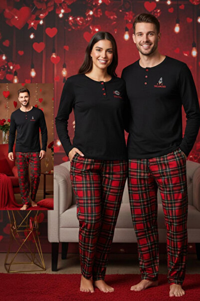 ELİTOL Men's Valentine's Day Pajama Set