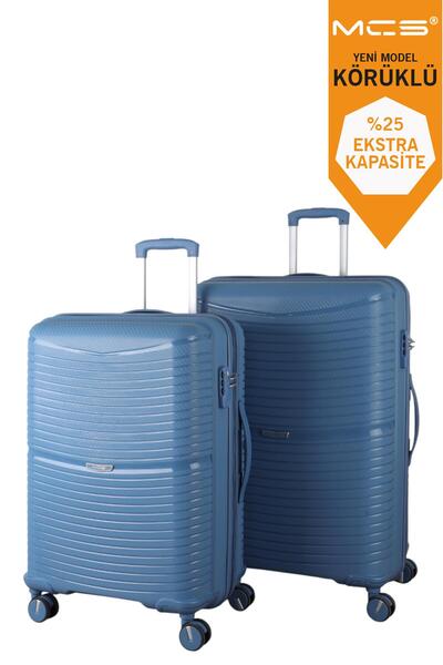 MÇS V379 AURA Y.ÜRETİM PP VALİZ 65 CM + 75 CM SİYAH SET