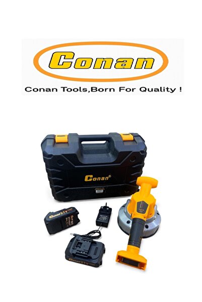 CONAN 21V Lithium-Ion Tile Vibration Machine – 70KG Suction Power, 160mm Pad,...