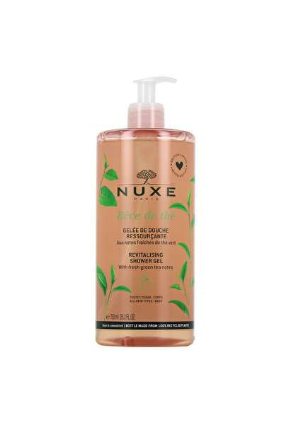 Nuxe Reve de The, Gel de duș revitalizant, Pentru toate tipurile de ten, 750 ml