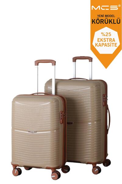 MÇS V379 PP Y.ÜRETİM PP VALİZ 55 CM + 65 CM SİYAH SET