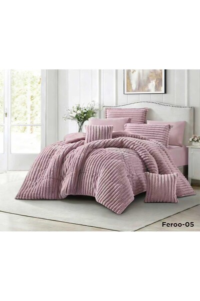 ALMIAAD مفرش فيرو نفرين شتوي بفروه الناعم والمريح 230×250