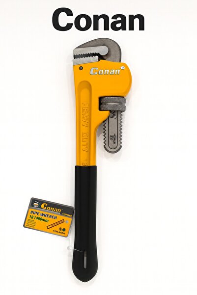 CONAN 18" (450mm) Heavy-Duty Pipe Wrench – Model COP0818, Professional Plumbi...