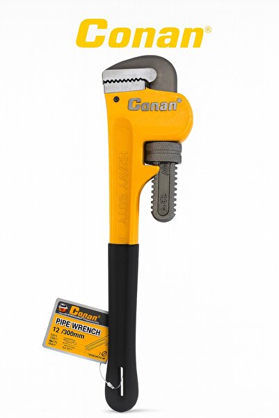 CONAN 12" (300mm) Heavy-Duty Pipe Wrench – Model COP0812, Professional Plumbi...