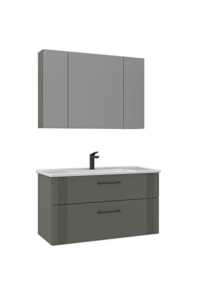 ORKA Banyo Dolabı Takım Bari 100 cm Mat Yeşil