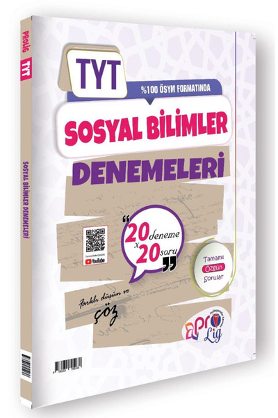 Ulti Yayınları Prolig Yayınları TYT 20x20 Sosyal Bilimler Branş Denemeleri Ko...