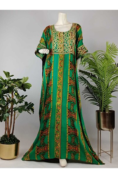 ASIAN Elegant Ramadan-themed women's jalabiya – vibrant colors and luxurious ...