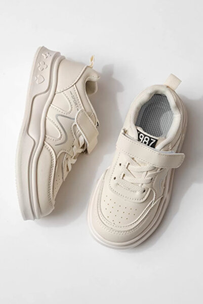 Zaira White children's sneakers made of eco-leather Alina #24040 - 27