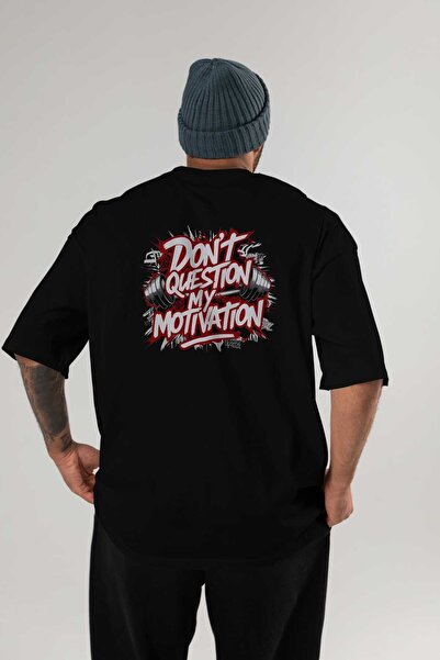 Ankhises GYM, Sport, Fitness 68 Tricou negru supradimensionat cu imprimeu pe ...