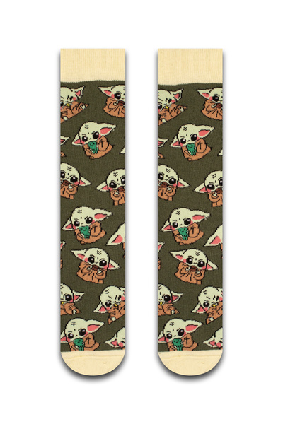 Neşeli Çoraplar Baby Yoda Renkli Unisex Çorap