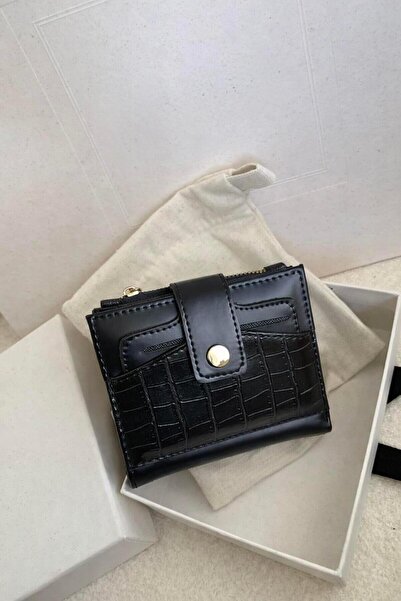 Madamra Siyah Kadın Ayrılabilir Kartlıklı Kadın Cüzdan – Şık, Orta Boy ve Fon...