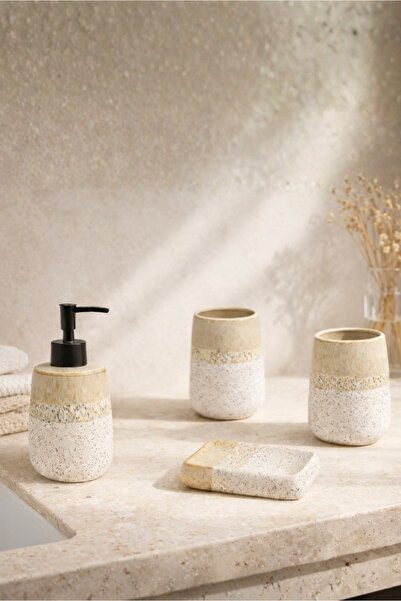 HOMİNG 4 Piece Ceramic Bathroom Set 242440