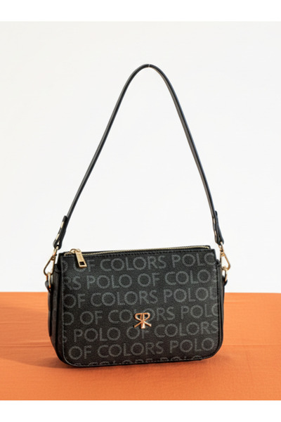 Çanta Trend Polo of Colors Black Emrpime Women's Crossbody and Shoulder Bag w...