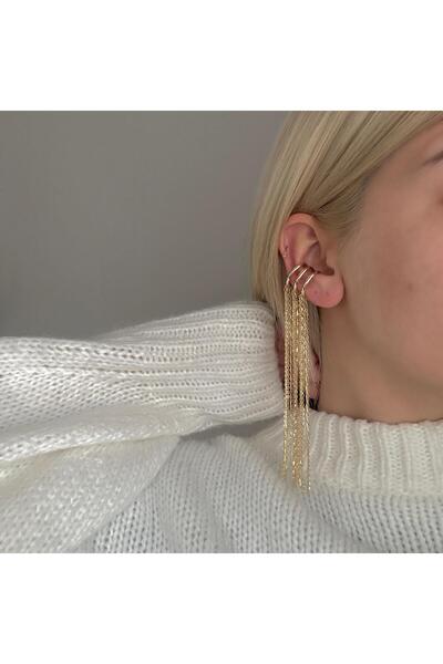 Alice İsstanbul Gold Zincir Sallantılı Earcuff