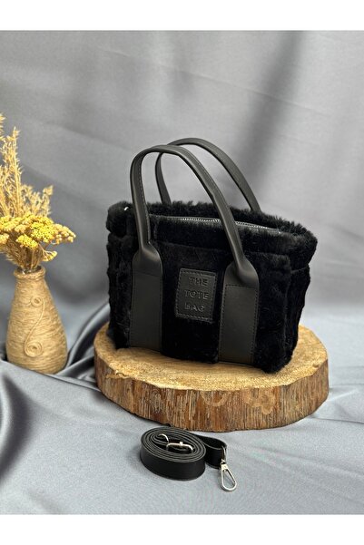 MİHRA STORE Kadın Çanta Liora Mini Peluş Dokulu Tote El Kol Ve Omuz Kadın Çan...