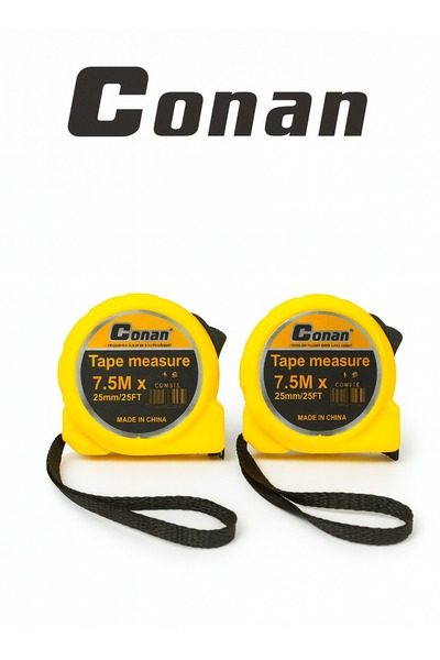 CONAN 2 Pieces – Tape Measure 7.5m x 25mm (up to 25FT) – Dual Metric/Imperial...