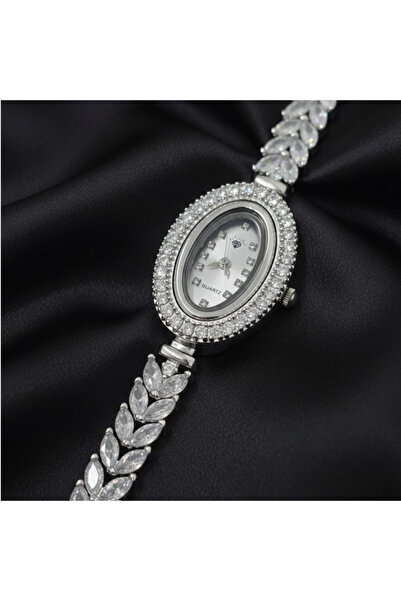Yantra Silver 925 Ayar Zirkon Taşlı Gümüş Saat