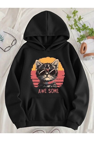 Deocept Φούτερ Unisex με τύπωμα με κουκούλα με τσέπες καγκουρό, άνετη εφαρμογ...