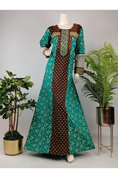 ASIAN Luxury women's jalabiya with a modern heritage design – harmonious colo...