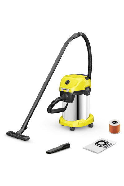 Karcher Wd3 s, wet and dry vacuum cleaner, 19l, 2m hose, 1000w, blowing funct...