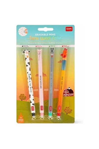 Legami Silinebilir 4'lü Jel Kalem Seti 0.7 mm Farm City