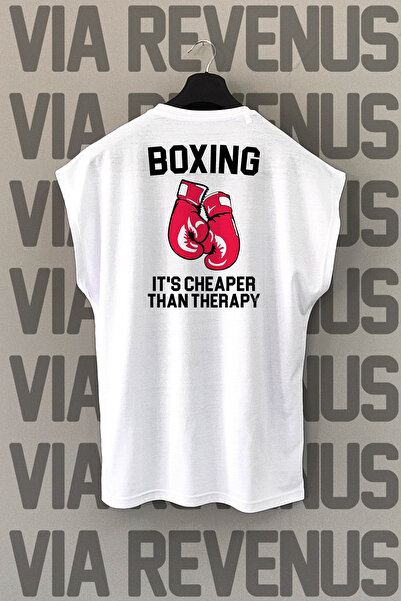 Vordevia Боксът е по-евтин от терапията С отпечатан гръб Без ръкави 100% паму...