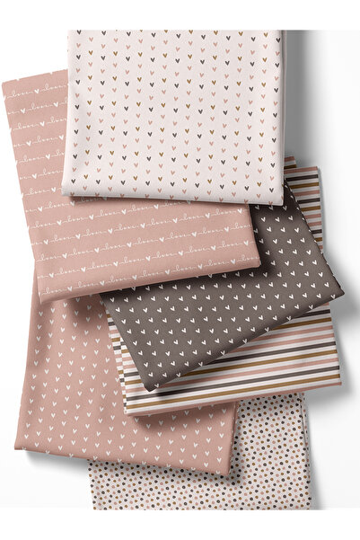 Empressco 6'lı 50x50 cm %100 Pamuk Patchwork Kumaş Seti, Dikiş ve El İşleri İçin