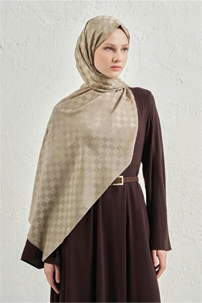 Armine Cotton Silk Shawl - Dark Stone 08