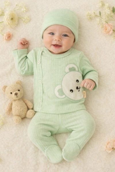 TURKEY Set ținută pentru bebeluși primăvară-vară Nana 3 piese