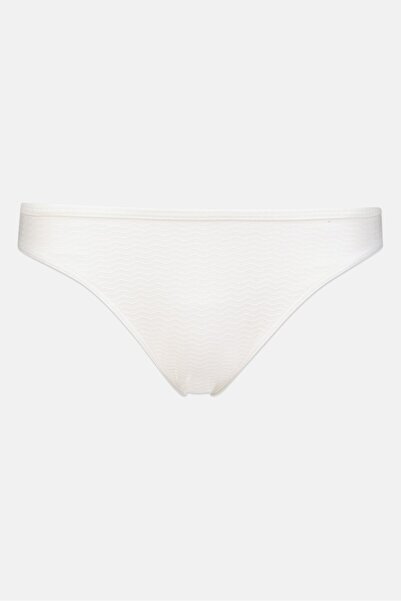 Calvin Klein Women Textured Pull On Bikini Bottom, White