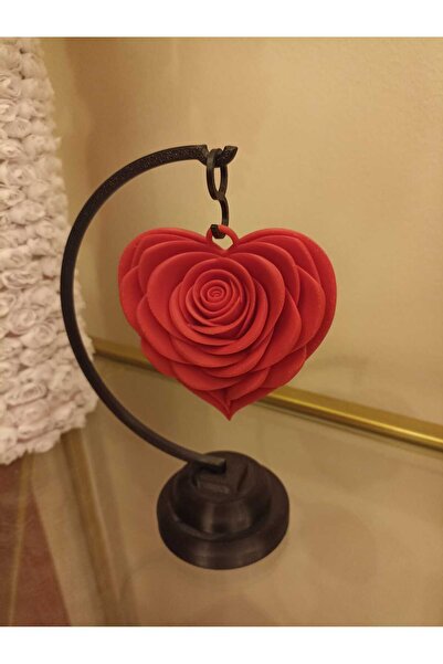 smilechild Very Stylish Embossed Rose Heart on a String 16 cm Valentine's Day...