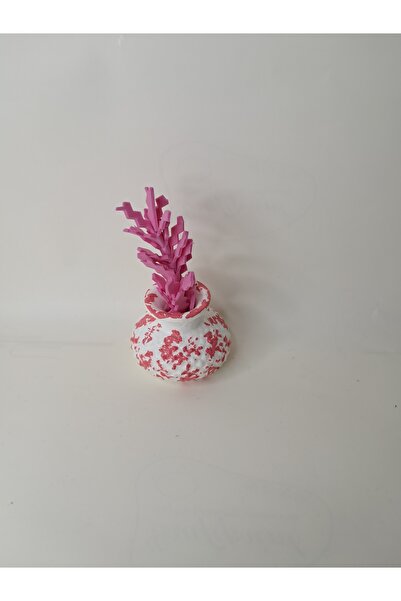 limitsizalisveris 1 Adet Pembe Beyaz Minik Vazo Dekoratif Obje Hediyelik Bibl...