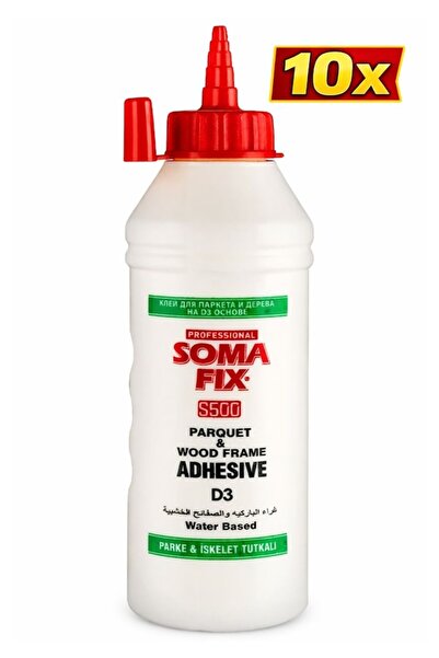 Somafix 10 Adet Parke Ve İskelet Tutkalı Yapıştırıcı 500 Ml Beyaz