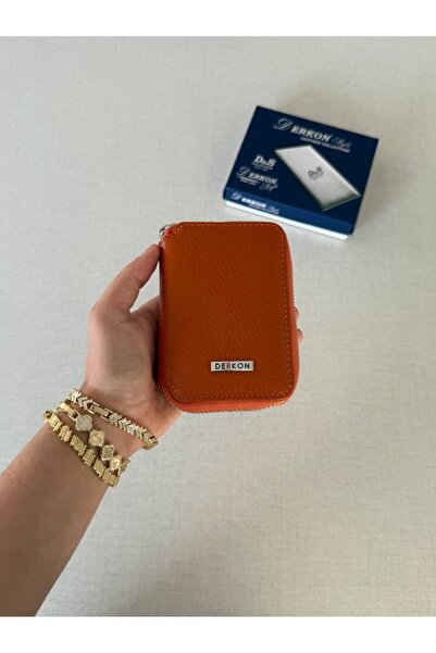 DERKON Moskov Zippered Genuine Leather Wallet