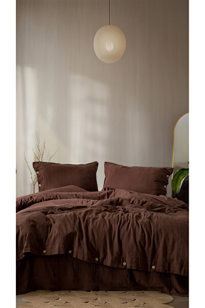 MYLASA HOME Cloudy Mood %100 Pamuk Müslin Tek Kişilik Nevresim Takımı - 160x2...