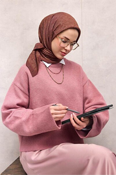 Silk Home Viscose Velora Scarf Four Seasons Labyrinth Pattern Pastel Purple 9...