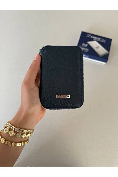 DERKON Moskov Zippered Genuine Leather Wallet