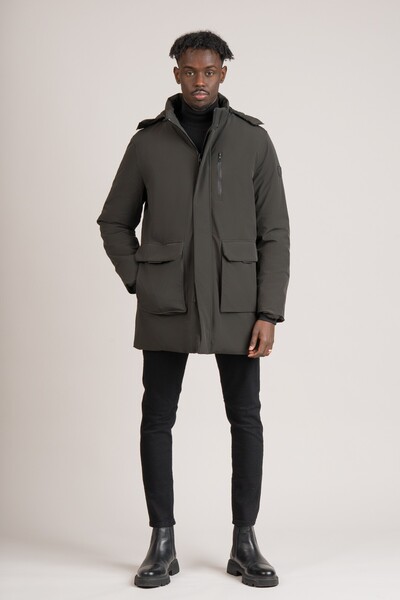 FBI Regular Fit Detachable Hood Waterproof Comfortable Thermal Coat