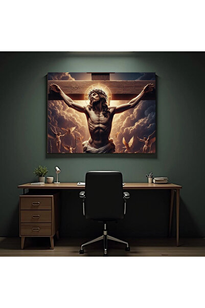 Printees Tablou - Domnul Hristos pe cruce - Canvas pe șasiu