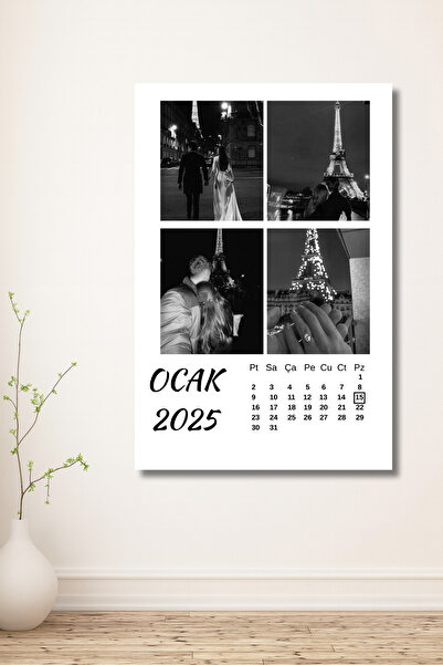 ERUMAR HOME Kişiye Özel Fotoğraflı Sevgi, Aşk Takvimi Dekoratif Duvar Tablosu...