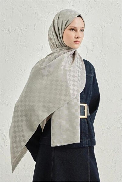 Armine Cotton Silk Shawl - Gray 22