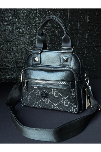 KAREN Kadın Omuz & Sırt Çantası – Ayarlanabilir Askılı, Çok Gözlü, Siyah