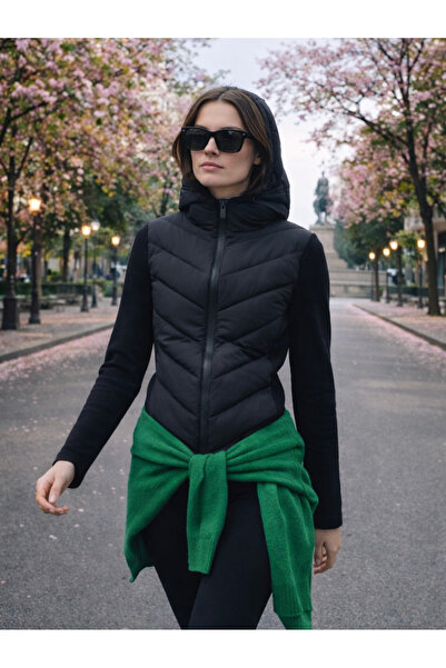 COJIKO Women's Contrast Puffer Coat-Jacket, Range Mom