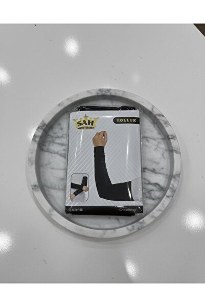 Qalortex Scarf Combed Cotton Sleeve-Black