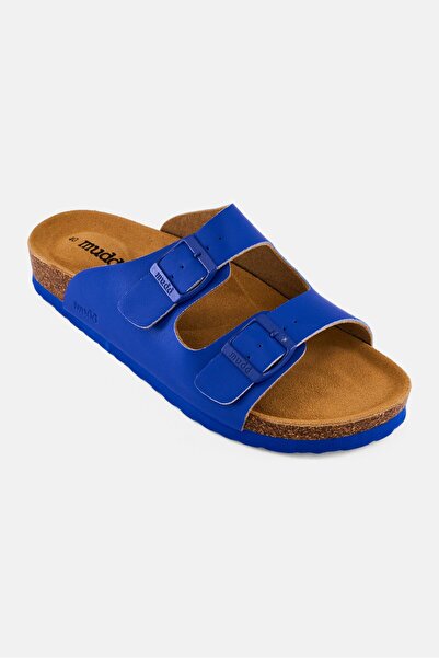 MUDD Women Adjustable Buckle Two Strap Sandals, Blue